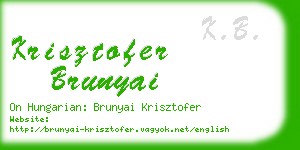 krisztofer brunyai business card